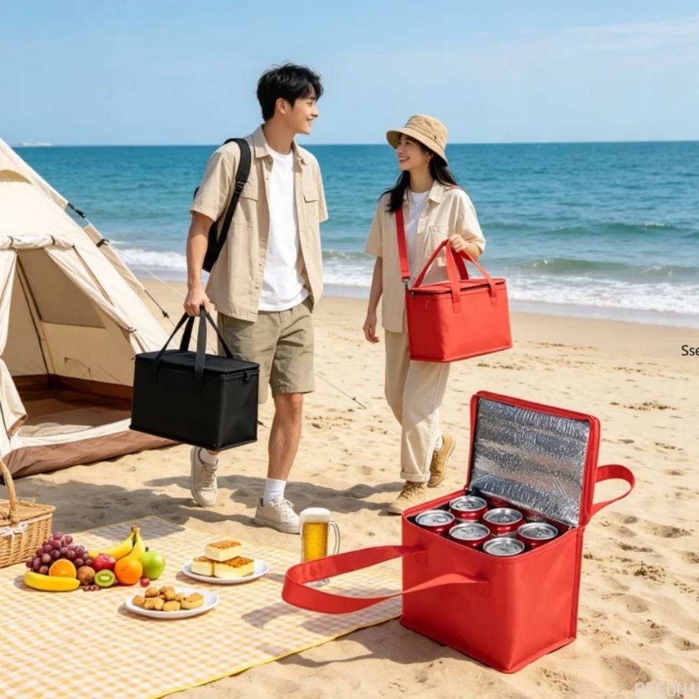Food Snacks Delivery - 휴대용 점심 도시락 가방 접이식 단열