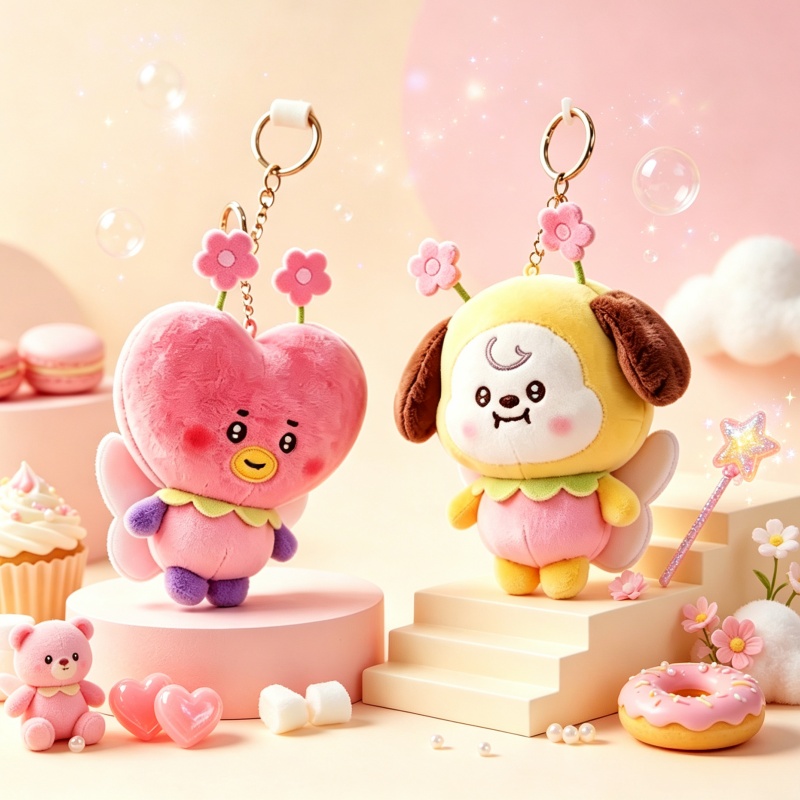 Cookies Pack - BT21 벚꽃 시리즈 봉제 인형 키링,