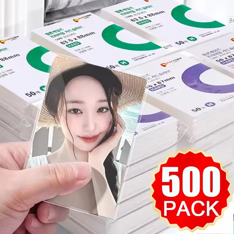 Popcorn - 500개입 한국 카드 슬리브 HD 투명