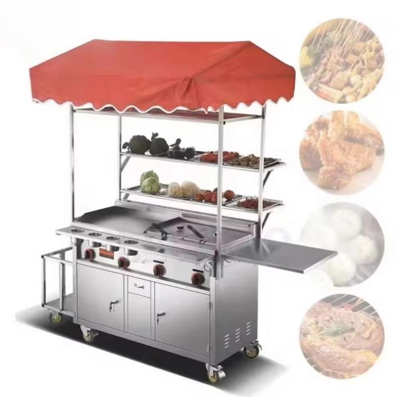 이동식 푸드 카트 트레일러 스테인리스 스틸 아이스크림  - Food Snacks Catering 리뷰 및 가격