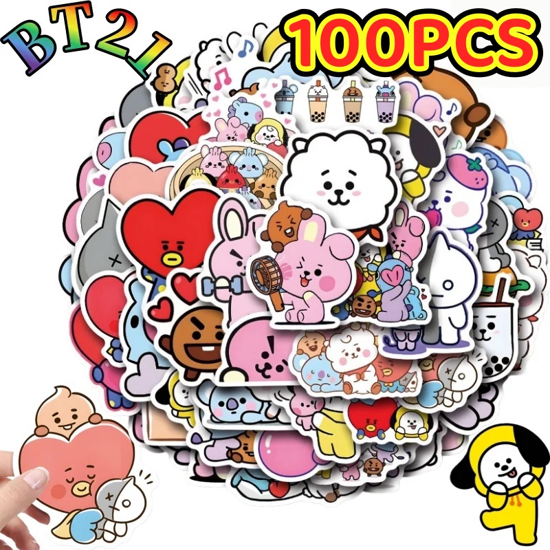 100/200PCS BT21 Chimmy Cooky k - Cookies Pack 리뷰 및 가격