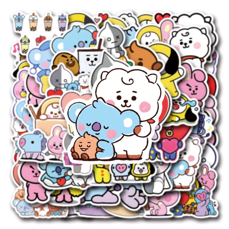 100/200PCS BT21 Chimmy Cooky k - Cookies Pack 리뷰 및 가격
