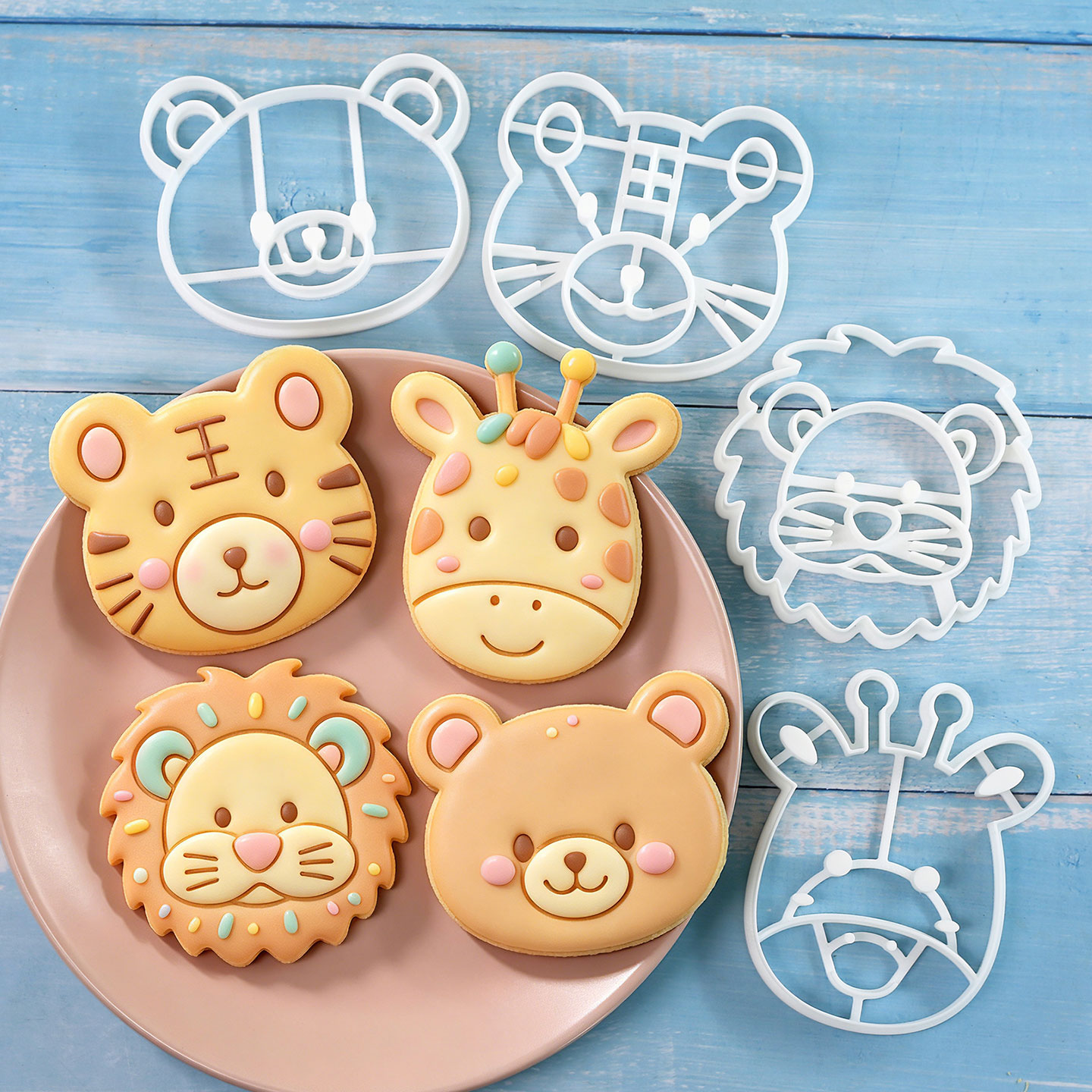 4개 동물 쿠키 커터 세트 3D 귀여운 사자 호랑이 기 - Cookies Pack 리뷰 및 가격