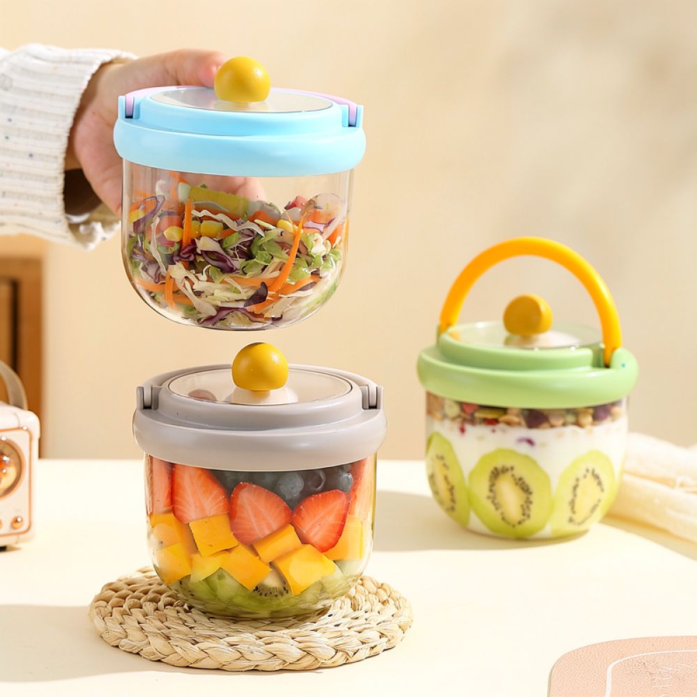 세련된 디자인의 휴대용 샐러드 용기, 손잡이가 달려 있 - Healthy Snacks Food 리뷰 및 가격