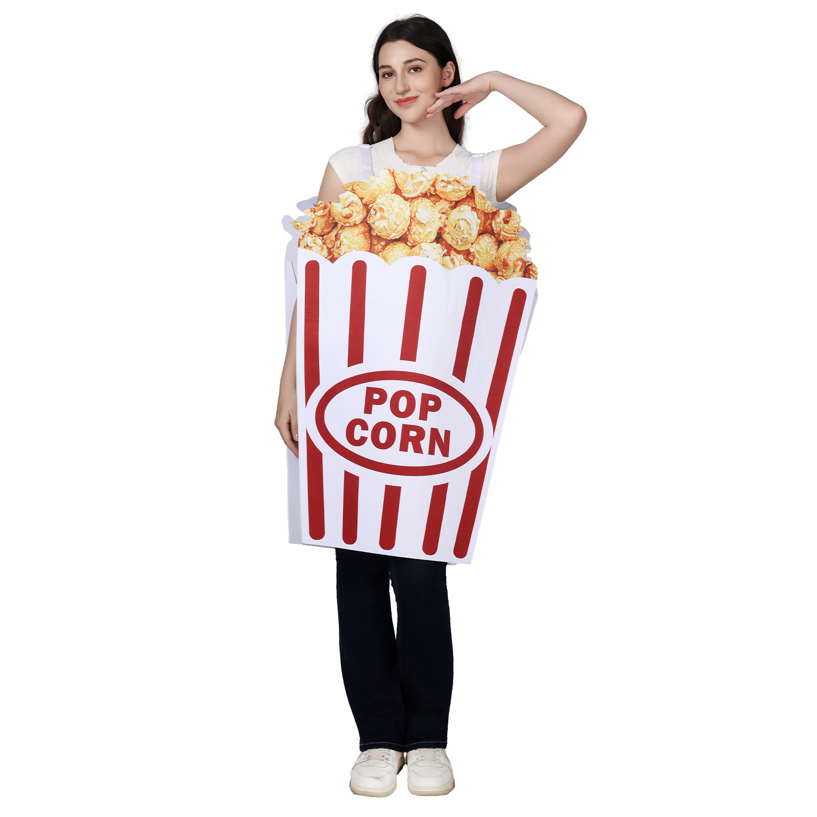 성인용 팝콘 상자 의상, 재미있는 음식 테마의 화려한  - Popcorn 리뷰 및 가격