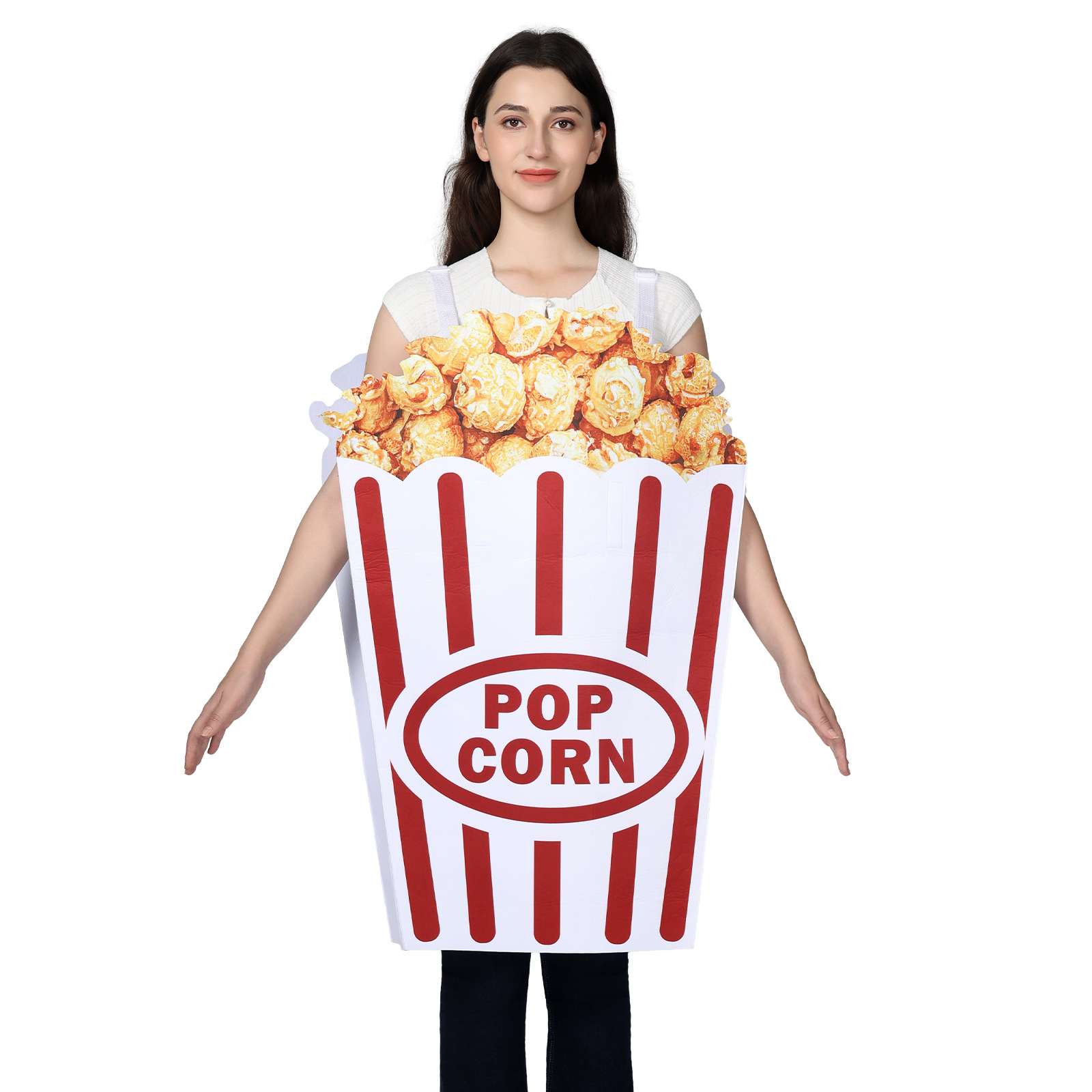 성인용 팝콘 상자 의상, 재미있는 음식 테마의 화려한  - Popcorn 리뷰 및 가격